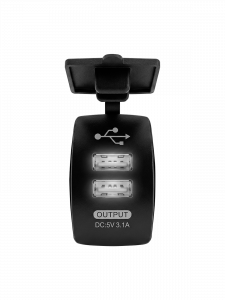 Гнездо розетка USB с белой подсветкой 12-24В TDS TS-CAU46